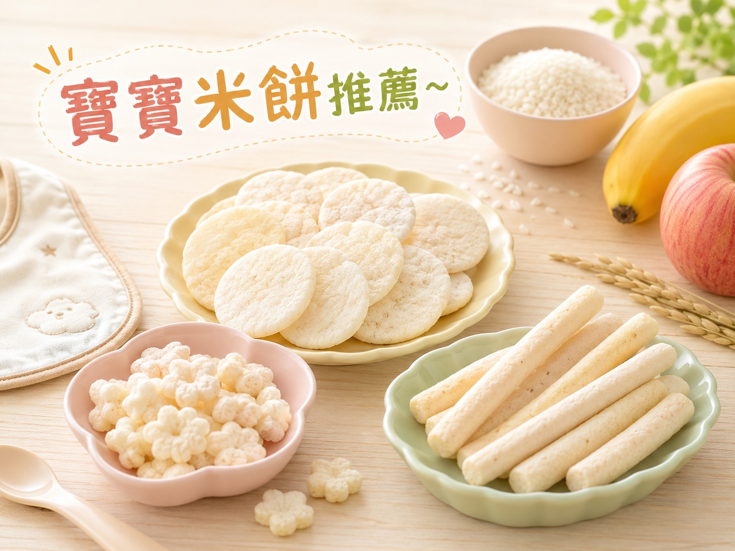 寶寶幾個月可以吃米餅？示意